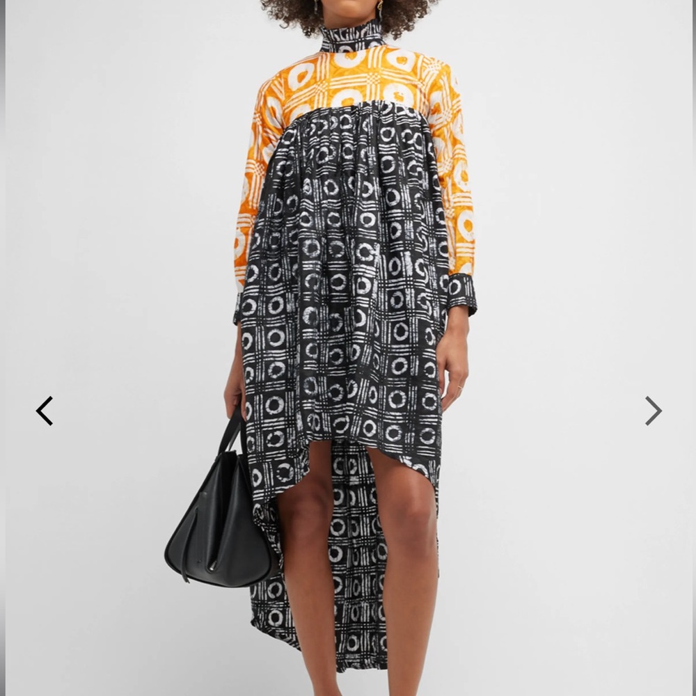 Busayo Black White and Yellow Dress NWOT
